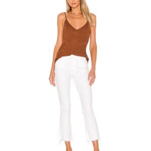 Mother The Stunner Two Step Fray Glass Slipper White Jeans Size 27